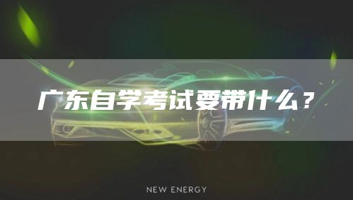 广东自学考试要带什么？(图1)