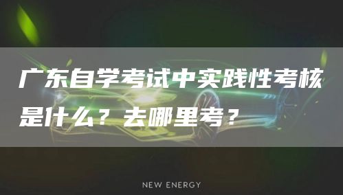 广东自学考试中实践性考核是什么？去哪里考？