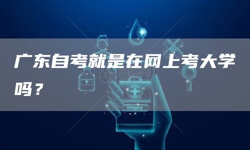 广东自考就是在网上考大学吗？