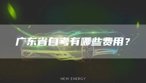 广东省自考有哪些费用？