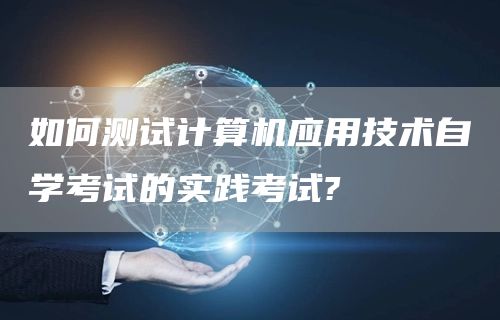 如何测试计算机应用技术自学考试的实践考试?