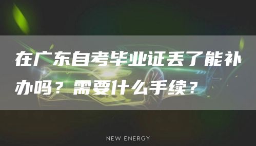 在广东自考毕业证丢了能补办吗？需要什么手续？