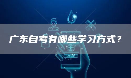 广东自考有哪些学习方式？