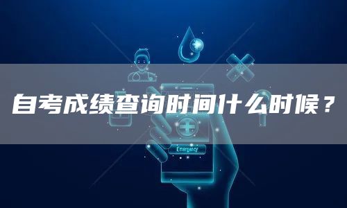 自考成绩查询时间什么时候？