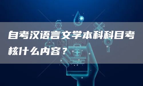 自考汉语言文学本科科目考核什么内容？(图1)