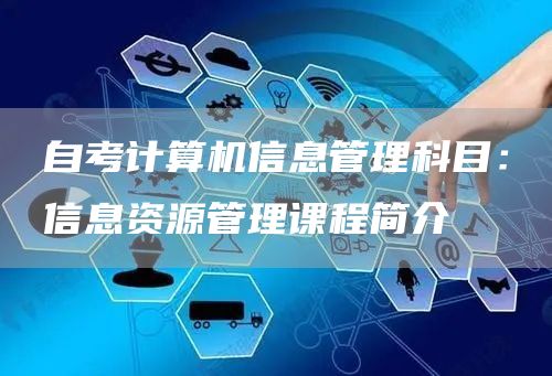 自考计算机信息管理科目：信息资源管理课程简介(图1)