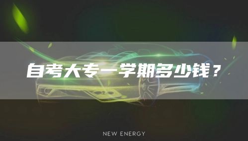 自考大专一学期多少钱？