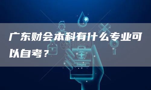 广东财会本科有什么专业可以自考？(图1)