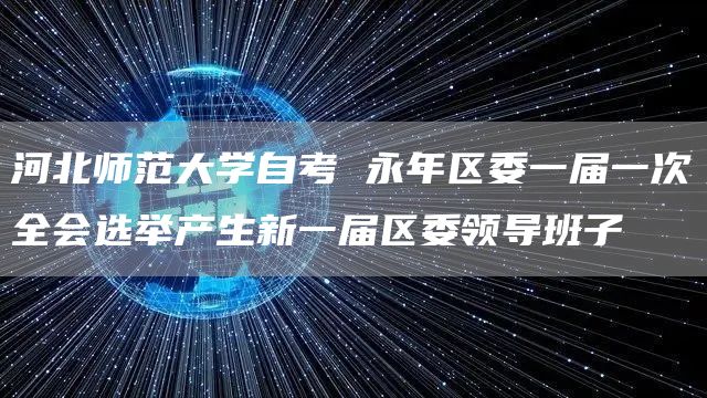 河北师范大学自考 永年区委一届一次全会选举产生新一届区委领导班子(图1)