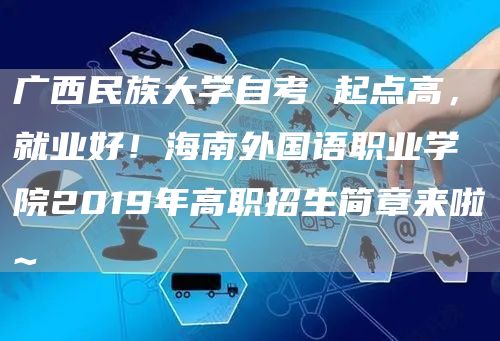 广西民族大学自考 起点高，就业好！海南外国语职业学院2019年高职招生简章来啦~