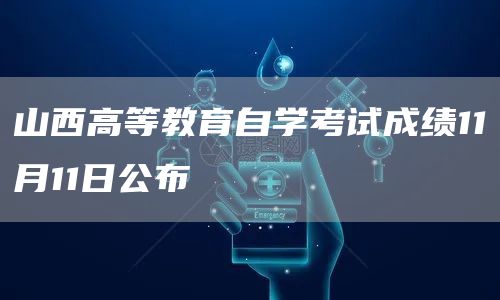 山西高等教育自学考试成绩11月11日公布