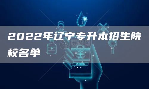 2022年辽宁专升本招生院校名单