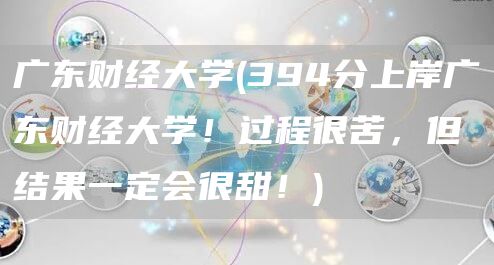 广东财经大学(394分上岸广东财经大学！过程很苦，但结果一定会很甜！)