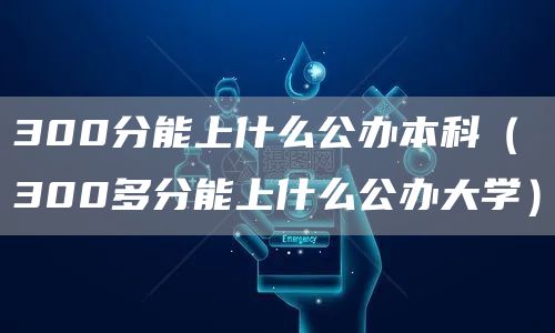 300分能上什么公办本科（300多分能上什么公办大学）