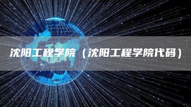 沈阳工程学院（沈阳工程学院代码）