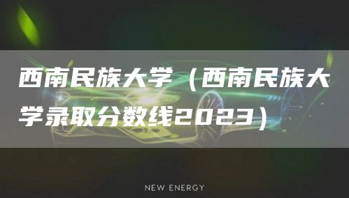 西南民族大学（西南民族大学录取分数线2023）