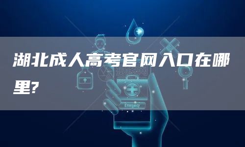 湖北成人高考官网入口在哪里?