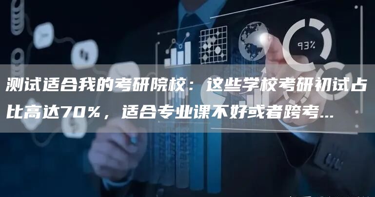 测试适合我的考研院校：这些学校考研初试占比高达70%，适合专业课不好或者跨考..