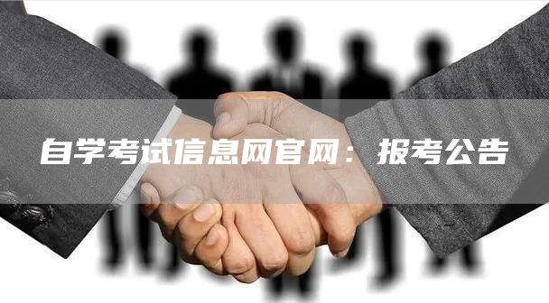 自学考试信息网官网：报考公告(图1)