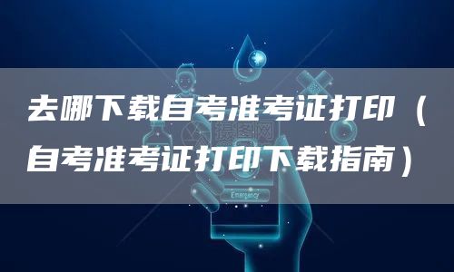 去哪下载自考准考证打印（自考准考证打印下载指南）(图1)