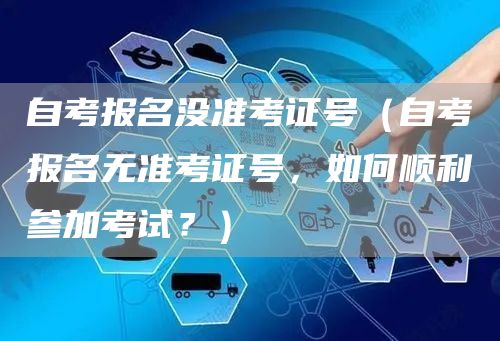 自考报名没准考证号（自考报名无准考证号，如何顺利参加考试？）