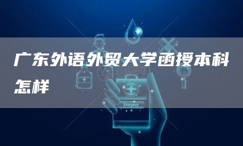 广东外语外贸大学函授本科怎样(图1)