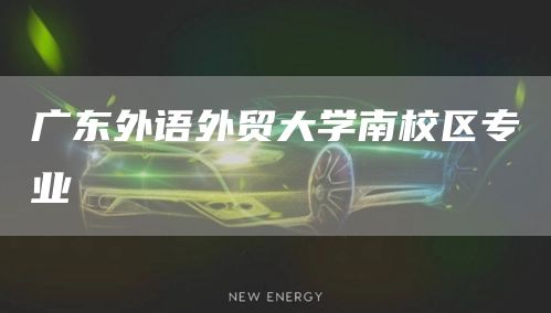 广东外语外贸大学南校区专业(图1)