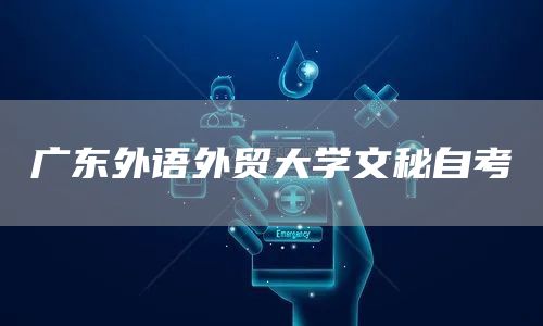 广东外语外贸大学文秘自考
