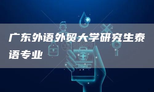 广东外语外贸大学研究生泰语专业