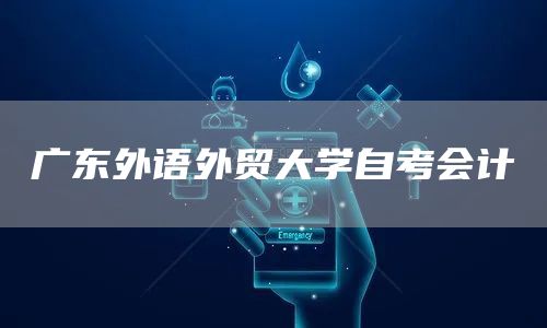 广东外语外贸大学自考会计(图1)