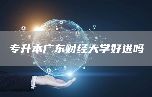 专升本广东财经大学好进吗