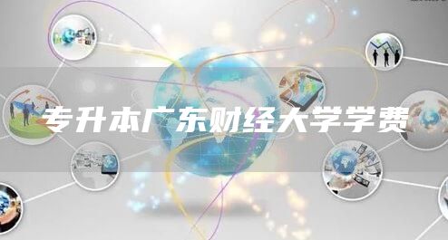 专升本广东财经大学学费