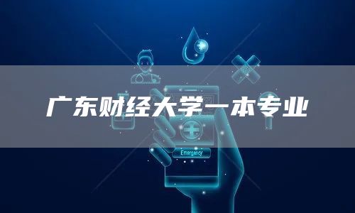 广东财经大学一本专业