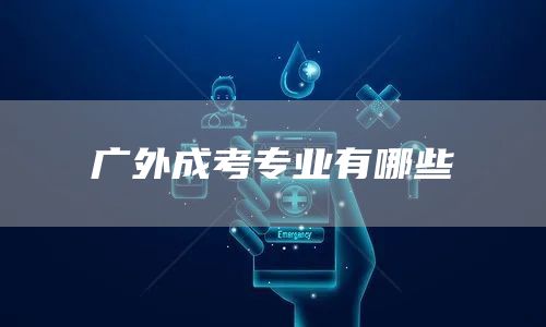 广外成考专业有哪些