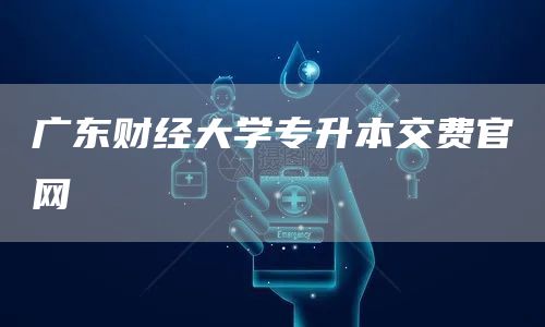 广东财经大学专升本交费官网