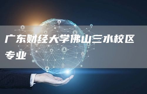 广东财经大学佛山三水校区 专业