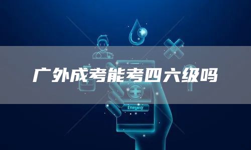 广外成考能考四六级吗