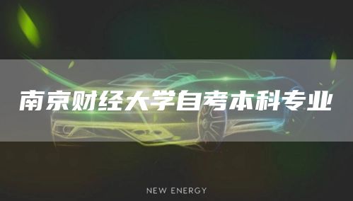 南京财经大学自考本科专业