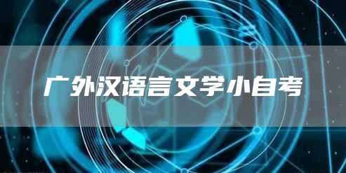 广外汉语言文学小自考(图1)