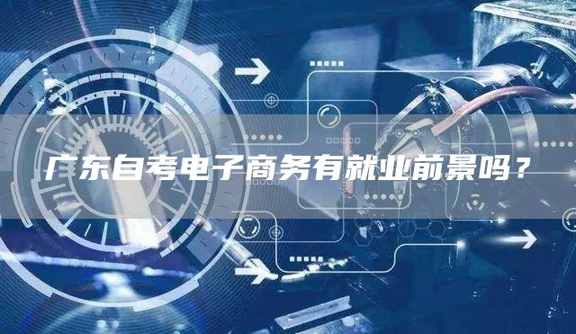 广东自考电子商务有就业前景吗？